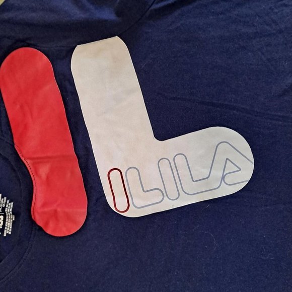 FILA Blue Tee with Large F with Red and White XXL - Picture 3 of 5